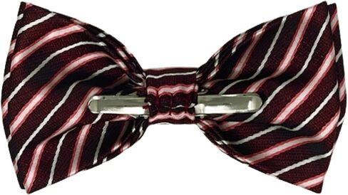 Jacob Alexander Men's Pre-Tied Blaze Stripe Pattern Clip-On Bow Tie in Saudi Arabia