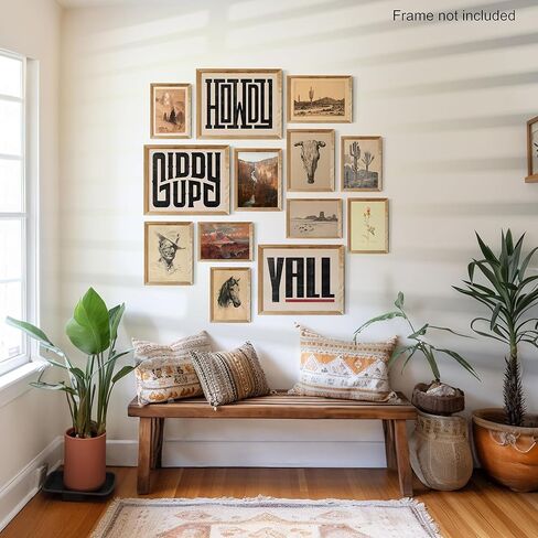 Waschbär ديكور الحائط الغربي، ملصقات المزرعة، مجموعة مجمعة للحائط الجنوبي الغربي لصحراء بوهو رانش، صور فنية جمالية غربية لديكور غرفة النوم (غير مؤطرة) in Kuwait