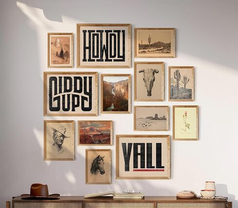 Waschbär ديكور الحائط الغربي، ملصقات المزرعة، مجموعة مجمعة للحائط الجنوبي الغربي لصحراء بوهو رانش، صور فنية جمالية غربية لديكور غرفة النوم (غير مؤطرة) in Kuwait