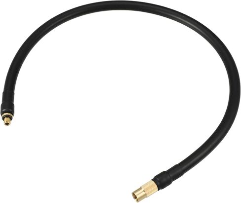 Motoforti Universal M6 Inflator Air Pump Hose Adapter Tyre Valve Inflator Extension Hose, 30cm Length, Copper Rubber, Black in Saudi Arabia
