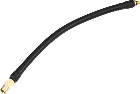 Motoforti Universal M6 Inflator Air Pump Hose Adapter Tyre Valve Inflator Extension Hose, 30cm Length, Copper Rubber, Black in Saudi Arabia