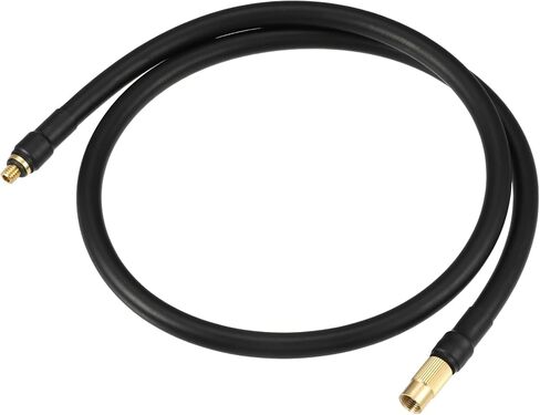 Motoforti Universal M6 Inflator Air Pump Hose Adapter Tyre Valve Inflator Extension Hose, 30cm Length, Copper Rubber, Black in Saudi Arabia