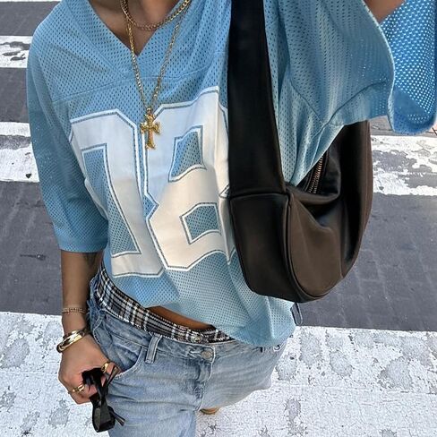 Oversized Jersey Women Summer Tops 2024 Grunge Graphic Tees Y2k Streetwear Short Sleeve Shirts in Kuwait