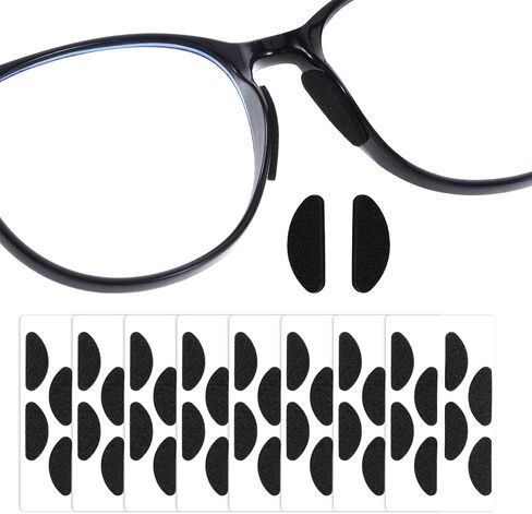 32 Pairs Eyeglass Nose Pads, Soft Foam Nose Pads, Foam Nose Pads for Glasses, Adjustable Eyeglass Nose Pads, Sponge Anti-Slip Nose Pads for Glasses, Eyeglasses, Sunglasses(D-Shape/Black) in Saudi Arabia