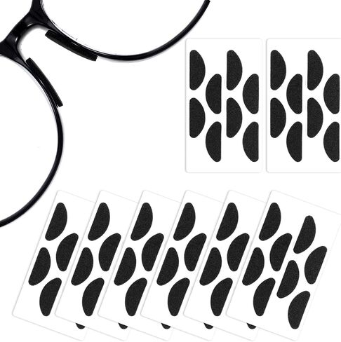 32 Pairs Eyeglass Nose Pads, Soft Foam Nose Pads, Foam Nose Pads for Glasses, Adjustable Eyeglass Nose Pads, Sponge Anti-Slip Nose Pads for Glasses, Eyeglasses, Sunglasses(D-Shape/Black) in Saudi Arabia