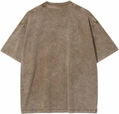 Aelfric Eden Mens Cotton Wash Solid T-Shirts Oversized Unisex Short Sleeve Streetwear Rap Hip Hop Basic Tee Tops in Kuwait