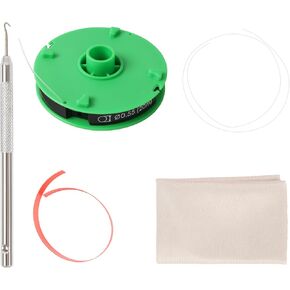Semi-Rimless Glasses Repair Kit - Includes a Hook for Lens Installation and a Roll of Nylon Line for Lens Securing (Line Diameter 0.55mm, Length 65.6FT)
