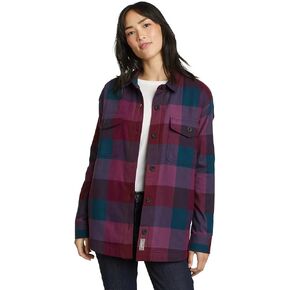 سترة Eddie Bauer النسائية ذات القميص المبطن بالصوف