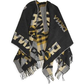 DKNY womens Logo Ruana Taxi Cab Shawl/Wrap