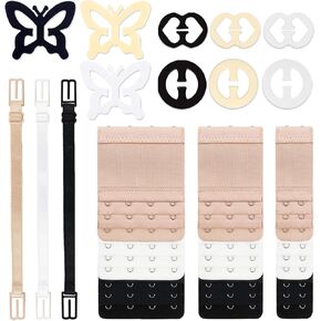 21 Pcs Adjustable Non-slip Bra Strap Clip Set Women's Sports Accessories Comfortable Bra Clip 2 Hook, 3 Hook, 4 Hook