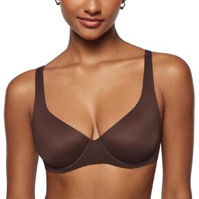 INLYRIC Women's Mesh Balconette Bra Sexy Demi Supportive Comfortable Seamless Underwire Unlined Sheer Bras