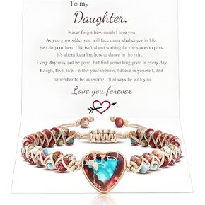 Daughter/Granddaughter Bracelet, Peach Blossom Knot Bracelet Trendy Bracelet Pink Dainty Adjustable Braided Thanksgiving Birthday Christmas Jewelry Gift For Granddaughter