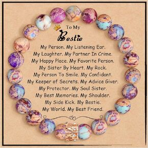 JoycuFF Crown Beads Bracelets for Women, Birthday Gifts for Daughter Sister Granddaughter Best Friends, Christmas Graduation Gifts for Teen Girls Women