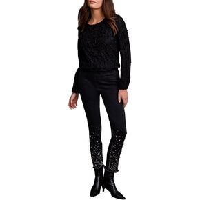 Tribal Women's Audrey Pull-on Slim Leg Pants with Gemstone Details