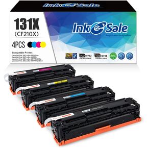 INK E-SALE Remanufactured Toner Cartridge Replacement for HP 131A 131X CF210A CF210X CF211A CF212A CF213A Toner High Yield Set for HP LaserJet Pro 200 M251n M251nw M251 MFP M276nw M276n Color Printer