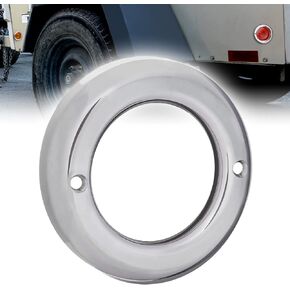 TRUE MODS 4pc 2 inch Round LED Marker Light Chrome Bezel [Install-On-Grommet] for SIL2006 SIL2010 LED Trailer Marker Lights