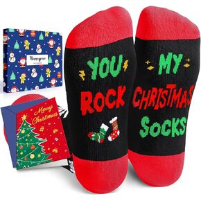 HAPPYPOP Christmas Gift Ideas Socks for Women - Snowman Socks for Men Teens, Secret Santa Gifts, Stocking Stuffers