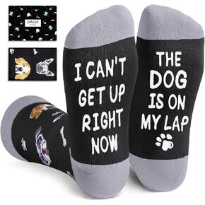 Zmart Dog Mom Gifts for Women - Gifts for Dog Lovers, Funny Dog Gifts, Silly Fun Gifts for Mom Her, Novelty Dog Socks In Black