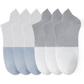 6 Pairs Ankle Socks for Women Men - Breathable Athletic Socks Low Cut Non Slip Socks Lightweight Ankle Socks with Tab