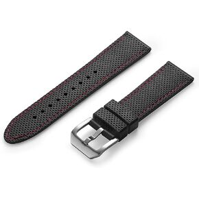 Crafter Blue UX05 Straight End Watch Band Rubber Strap Replacement for All 20mm Width Lug Watches