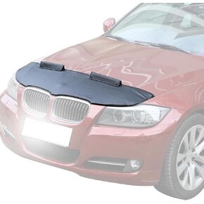 حمالة صدر واقية لغطاء محرك السيارة متوافقة مع BMW 3 Series E90 E91 E92 E93 323 325i 328i 330i 335i 335d جلد قطعة واحدة، غطاء محرك أسود مضاد للخدش ملحقات خارجية (أسود)
