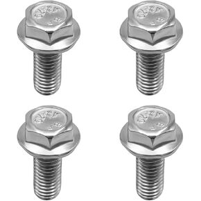 12 PCS Skid Plate Bolts, Stainless Steel 12mm Hex Head Auto Skid Plate Bolts, Car Top Front Skid Flange Bolts, Car Accessories Replacement High Compatibility for Most Cars
