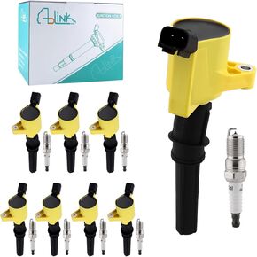 DG508 Ignition Coil Pack 8PCS/SP493 SP479 Spark Plug 4.6L 5.4L V8 For F150 F250 F350 E150 E250 E350 E450 Econoline Super Duty Excursion Expedition,Lincoln Navigator Town Car Mercury Grand DG457 IC369