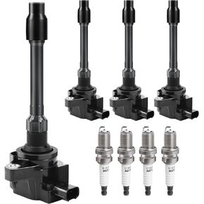 Ignition Coil Packs and Spark Plugs fit for 1.5L 2.0L Naturally Aspirated, 2016 2017 2018 2019 2020 Honda Civic, 2015-2019 Honda Fit 1.5 2.0 L4, UF749, Set of 4
