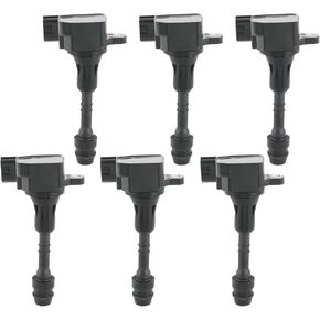 Set of 6 Ignition Coil Pack Compatible with Nissan Altima Maxima Murano Pathfinder Quest Frontier Xterra NV1500 NV2500 NV3500 Infiniti I35 QX4 V6 3.5L Replace# UF349, 5C1403, 224338J115