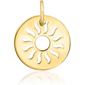 RS Pure by Ross-Simons Italian 14kt Yellow Gold Sun Cut-Out Charm