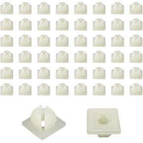 50 PCS Nylon Screw Insert, Sturdy Nylon Screw Retainer for Mounting License Plate, Self-Tapping Nuts Insert Bracket Clip for Front & Back License Plates, Car Accessories