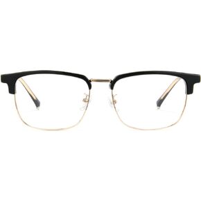 Cyxus Men Blue Light Blocking Glasses Half Rimless Computer Gaming Glasses Square Fashion Glasses for Men 8216