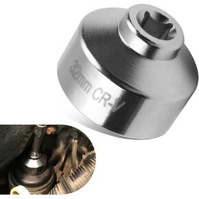gunhunt 1 PC Car Filter Wrench, 1.25" Internal Hexagonal Thin Steel Oil Grate Disassemble Socket Wrench, Multifunctional Portable Replacement Repair Accessory, Suitable for Most Cars, SUV (Silver)