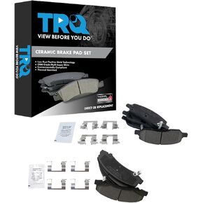 TRQ Front & Rear Brake Pads Ceramic Compatible with 2006-2011 Buick Lucerne Cadillac DTS