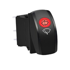 ممسحة غسالة الزجاج الأمامي، مفتاح هزاز مؤقت 6PIN DPDT (ON) ON OFF 3 أوضاع مقاومة للماء 12V LED لملحقات لوحة قيادة السيارة (أزرق)