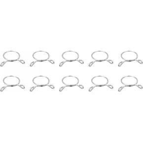 uxcell Fuel Line Hose Clips, 10pcs 29mm ID Fit 30.5-31mm OD Hose 304 Stainless Steel Water Pipe Air Tubing Spring Hose Clamps for Motorcycle Scooter