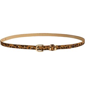 Leopare Print Belt for Women High Waist Belt for Girls Thin Leather Belt for Women Vintage Fashion Leather Belt