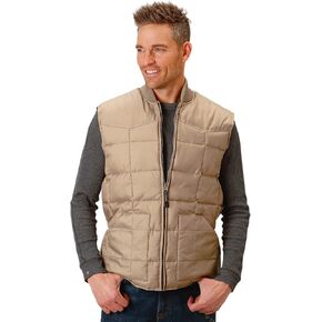 ROPER Western Vest Mens Down-like Fill Khaki 03-097-0763-0523 BR