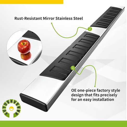 AUTOSAVER88 Running Boards Side Steps Compatible with 2019-2025 Chevy Silverado/GMC Sierra 1500, 2020-2025 Silverado/Sierra 2500HD 3500HD Crew Cab Aluminum Nerf Bars (Excl. 2019 1500 LD) in Saudi Arabia