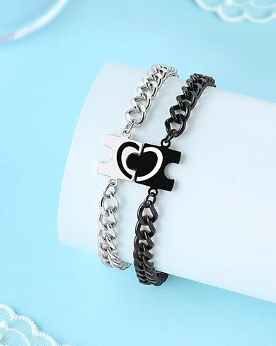 UNGENT THEM You Are My Missing Piece of The Puzzle - Couples Bracelets Anniversary Christmas I Love You Sweetest Valentines Day Gifts for Women Men in Kuwait