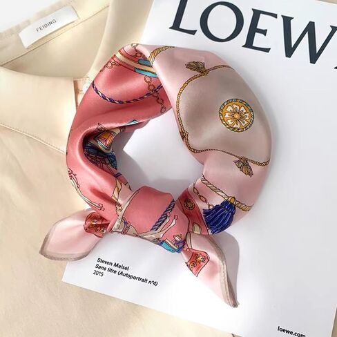 21" Mulberry Silk Scarfs Small Square Scarfs Fashion Neck Scarf Hair scarf for Women Gift Packed in Kuwait