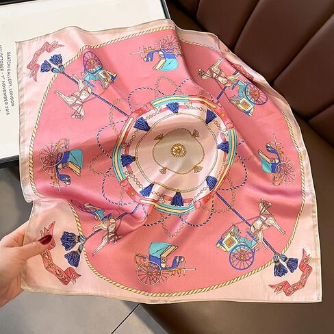 21" Mulberry Silk Scarfs Small Square Scarfs Fashion Neck Scarf Hair scarf for Women Gift Packed in Kuwait
