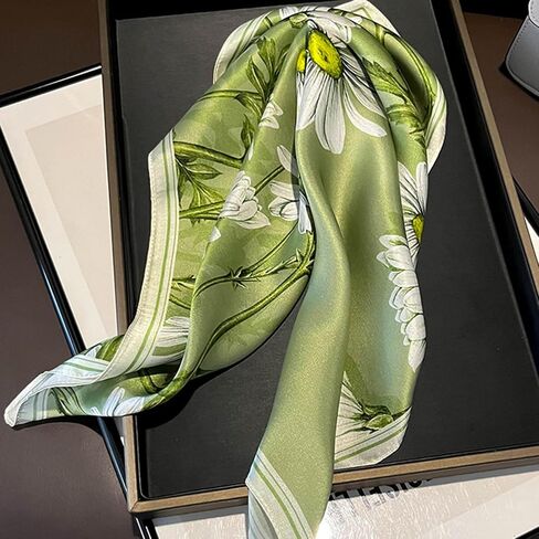 21" Mulberry Silk Scarfs Small Square Scarfs Fashion Neck Scarf Hair scarf for Women Gift Packed in Kuwait