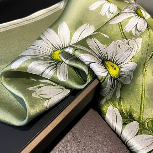 21" Mulberry Silk Scarfs Small Square Scarfs Fashion Neck Scarf Hair scarf for Women Gift Packed in Kuwait