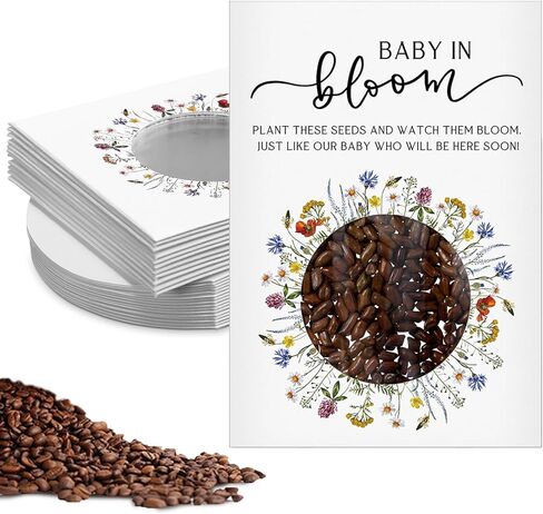 Fumete Baby Shower Party Favor Baby in Bloom Packet Kraft Bags with Window Envelopes Resealable Organizer Storage Bag for Gender Reveal Party in Saudi Arabia