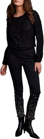 Tribal Women's Audrey Pull-on Slim Leg Pants with Gemstone Details in Kuwait