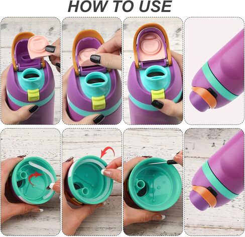 4pcs Bottle Seal Ring & Replacement Stopper for Owala FreeSip 19oz 24oz 32oz 40oz, Silicone O Ring Water Bottle Lid Parts, Cap Mouth Plug Gasket Accessories, BPA-Free (Cyan) in Kuwait