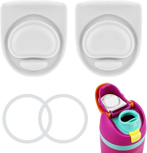 4 قطع حلقة ختم الزجاجات وسدادة بديلة لـ Owala FreeSip 19oz 24oz 32oz 40oz، أجزاء غطاء زجاجة المياه من السيليكون على شكل O، ملحقات حشية سدادة الفم، خالية من BPA (سماوي) in Kuwait