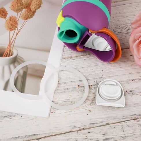 4 قطع حلقة ختم الزجاجات وسدادة بديلة لـ Owala FreeSip 19oz 24oz 32oz 40oz، أجزاء غطاء زجاجة المياه من السيليكون على شكل O، ملحقات حشية سدادة الفم، خالية من BPA (سماوي) in Kuwait