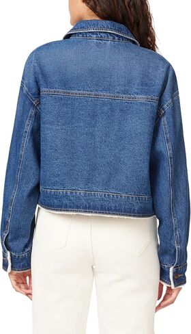 kensie Jeans for Women Crop Cargo Jacket with Sherpa Lining, Sizes Small to X-Large in Saudi Arabia